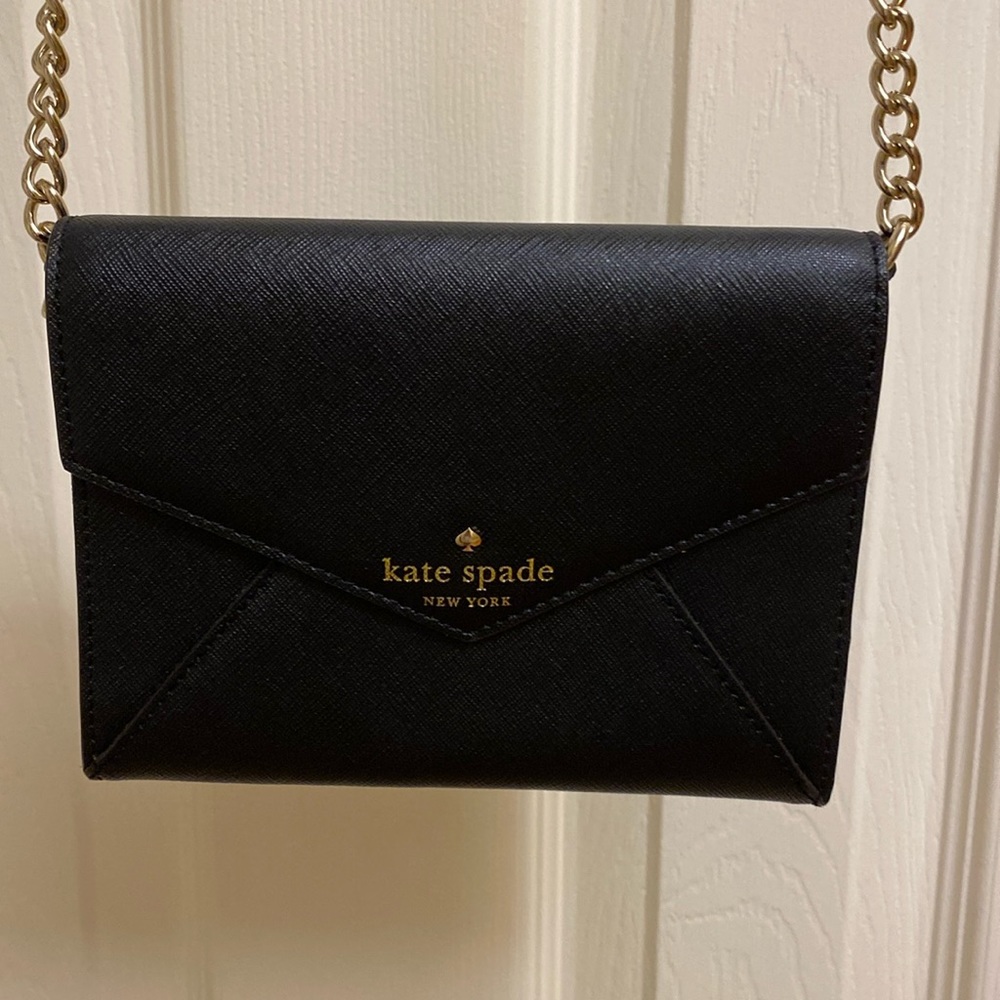 Kate Spade Leather Wallet on a Chain Envelope Crossbody Bag Clutch